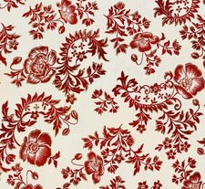 Robert Kaufman Poppy Hill Scarlet Red Gold Ac...