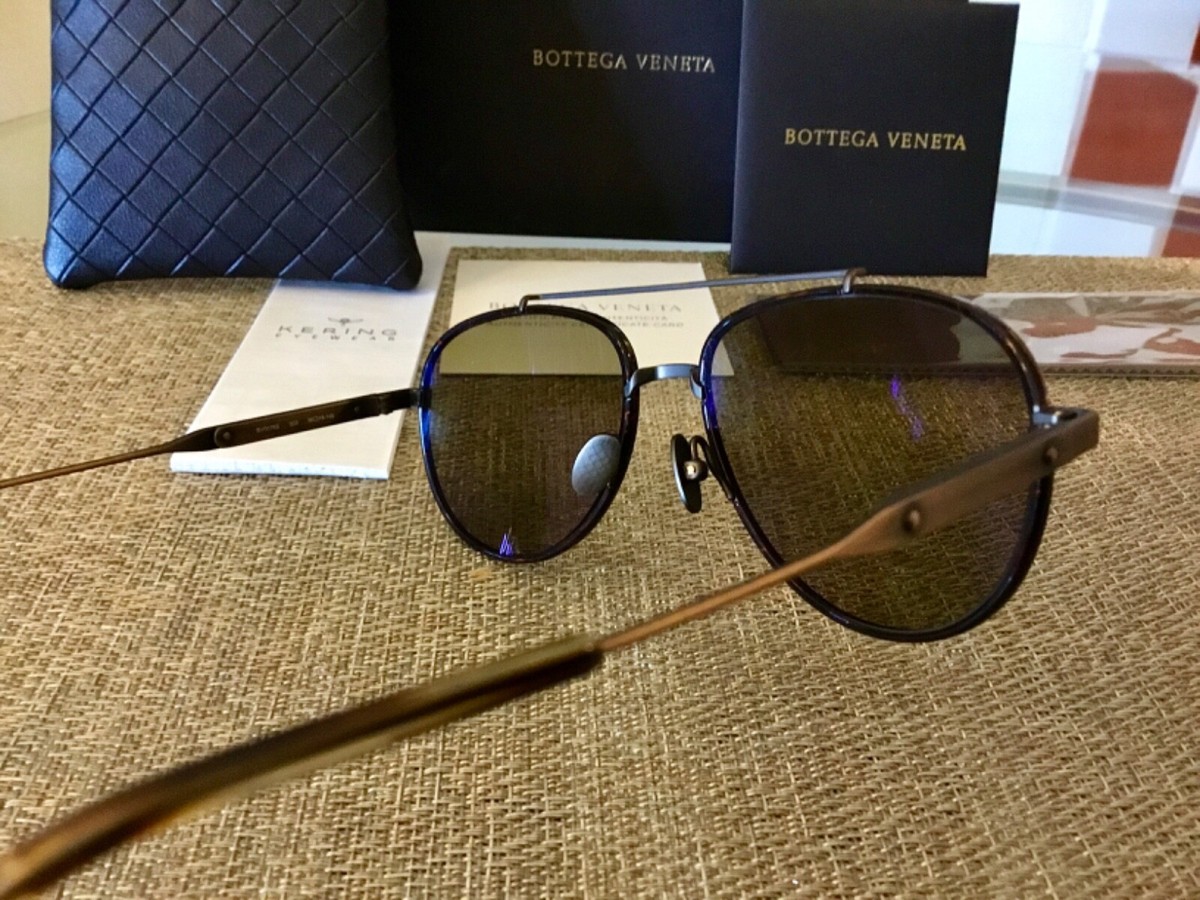 680 NEW Authentic Bottega Veneta Unisex Havana Aviator