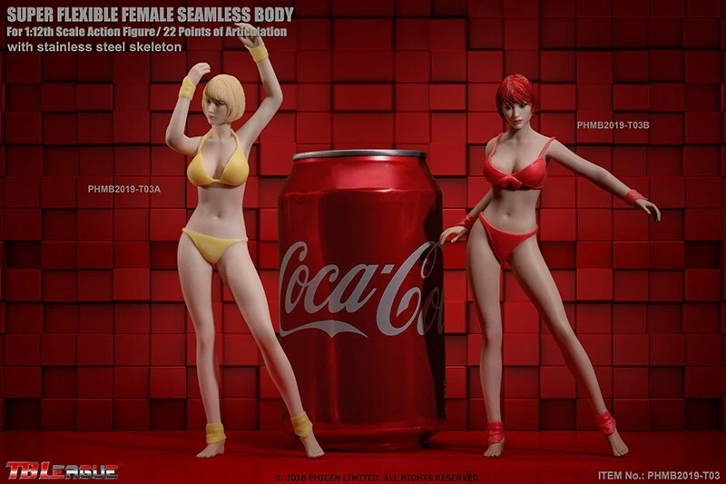 TBLeague PHMB2019-T03A 1/12 Mujer Medio Busto Pálido Sin Costuras Figura de Acción Cuerpo Juguete Foto 3 de 4