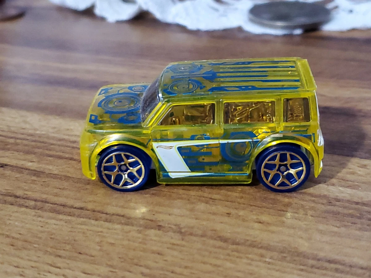 Hot Wheels Scion xB HW Code Cars yellow clear body 1186 mj 1 no