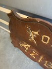 FORT AZTEC HANGING WOOD SIGN 24" X 14" VINTAGE HAND CARVED — photo 8