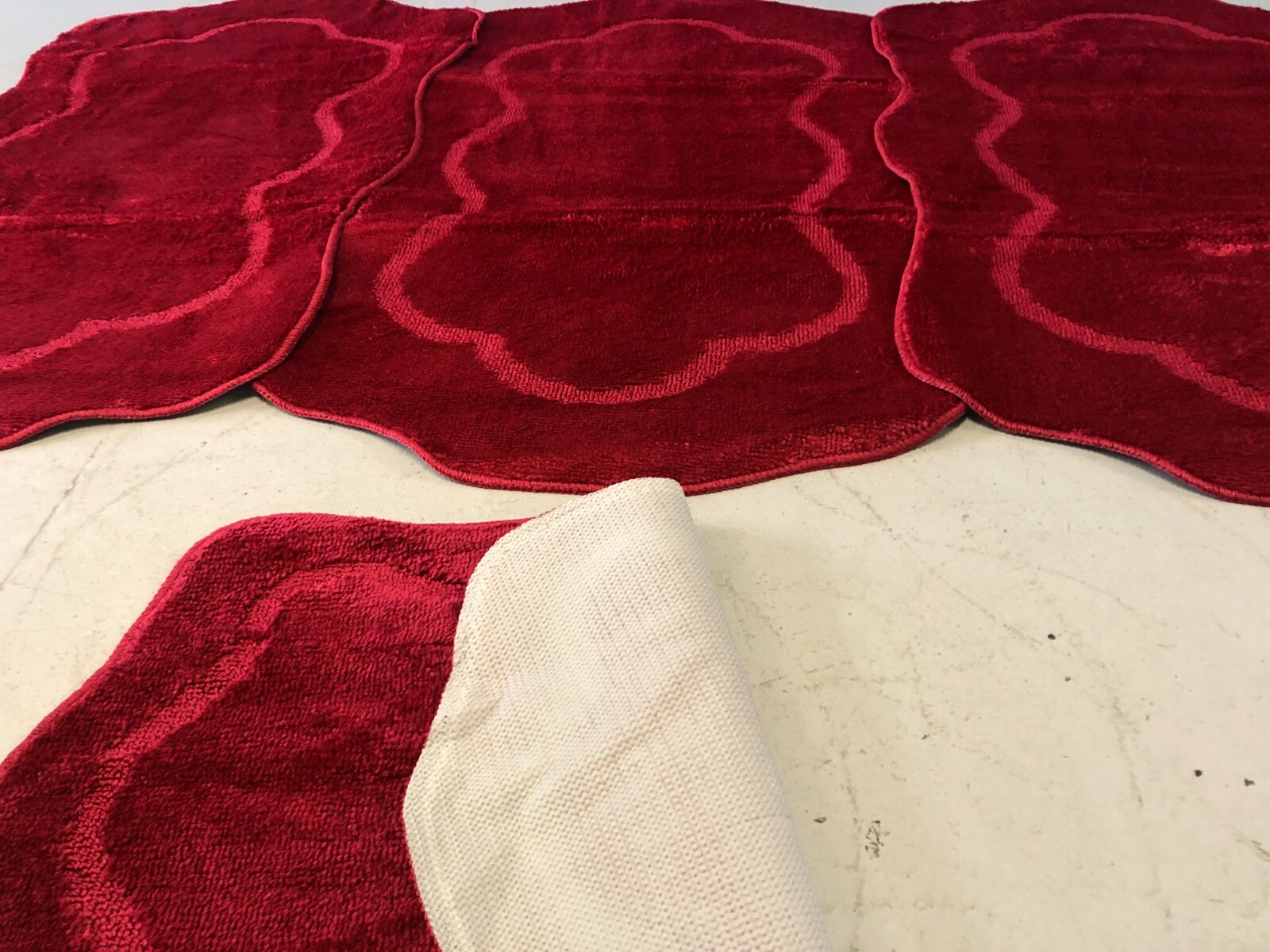 ROMANY WASHABLES GYPSY MATS SIZE 66CMX110CM 4PC SETS NON SLIP RUGS DARK