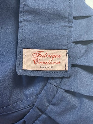 RETRO VINTAGE 50's STYLE HALF APRON / PINNY with 2 POCKETS - NAVY - Picture 4 of 5