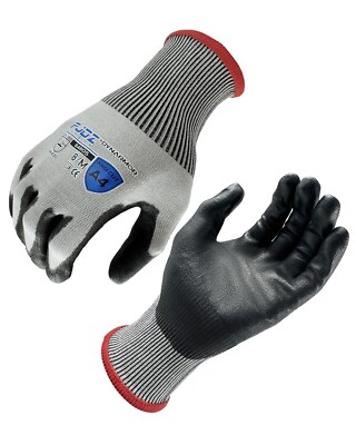 ANSI A4 Cut Resistant Work Gloves, 18 Gauges Ultra-light Foam PU Coating Cutting