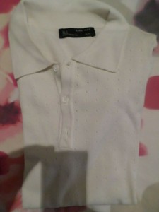 polo blanco hombre zara