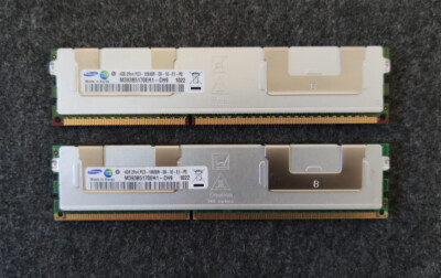 >> 2x Samsung 4GB 2Rx4 PC3-10600R DDR3 Server-RAM REG ECC - M393B5170 (#22) 