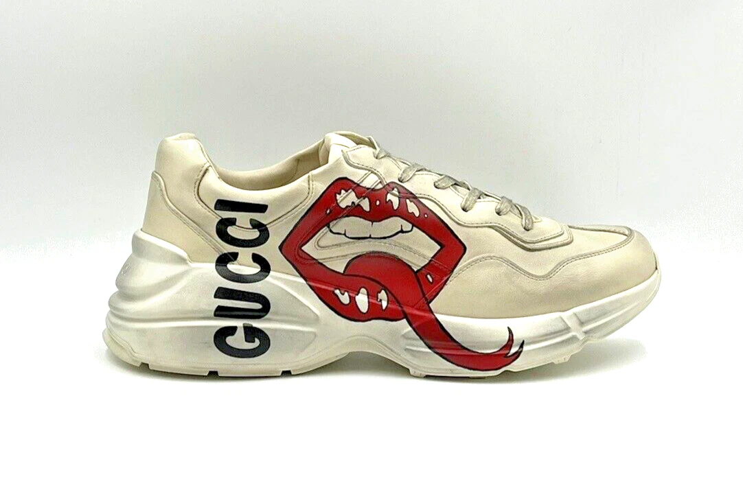 Baskets serpent à lèvres rouges GUCCI « look d'occasion »