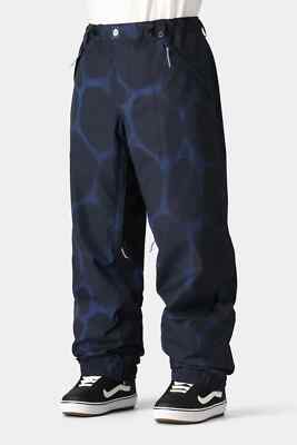 NWT Mens 686 Dojo Pants size small blue airbrush 20k
