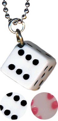 Lovely WÜRFEL Dice Gambling Retro Halskette Vintage Necklace Schmuck Rockabilly