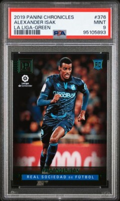 2019 Panini Chronicles La Liga Alexander Isak Green SP PSA 9 Rookie #376