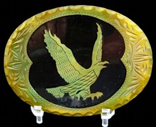 American Bald Eagle Patriotic Handcrafted Signed Vintage Belt Buckle