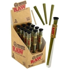 RAW Rolling Papers 1 1/4 SIZE PRESSED BUD WRAP CONES 1 TUBE/ 3 Pre Rolled Cones