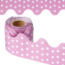 Dots Bulletin Board Border, 33 Feet Poster Chalkboard Cork, Pink