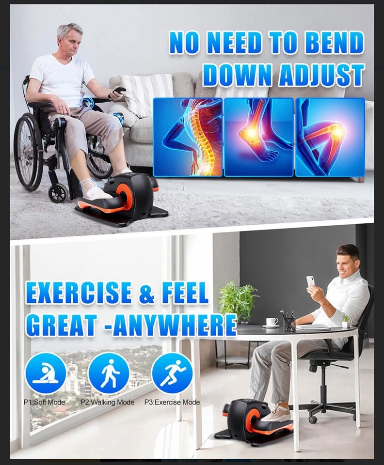 NEW Ellipse Electric Elliptical Machine LCD Under Desk Leg Exerciser w/ Remote - Image 4 of 4