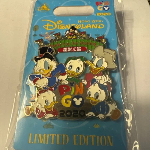 HKDL Hong Kong Pin-Go 2020 Scrooge Donald Huey Dewey Louie LE 600 Disney Pin