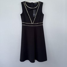 Noctflos A Line Dress Sleeveless Business Work Size M Black knee-length