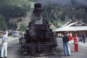 Denver & Rio Grande #476 Silverton, CO Train/Railroad 1977 Kodachrome Slide A454