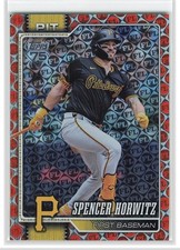 2026 Topps Series One Orange Sring Training Spencer Horwitz Pirates 01/25 #77