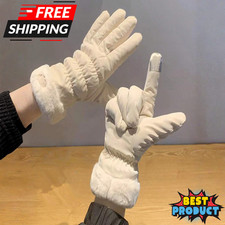 2pc Thermal Windproof Winter Gloves Touch Screen Warm Outdoor Mittens For Womens