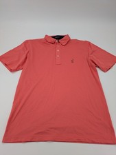 Johnnie O Polo Shirt Mens Size Medium Coral Slim Fit Casual Golf Travel Preppy