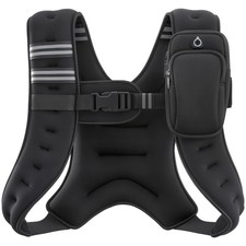 ZELUS Weighted Vest, 6lb/8lb/12lb/16lb/20lb/25lb/30lb Weight Vest 12lb, Black