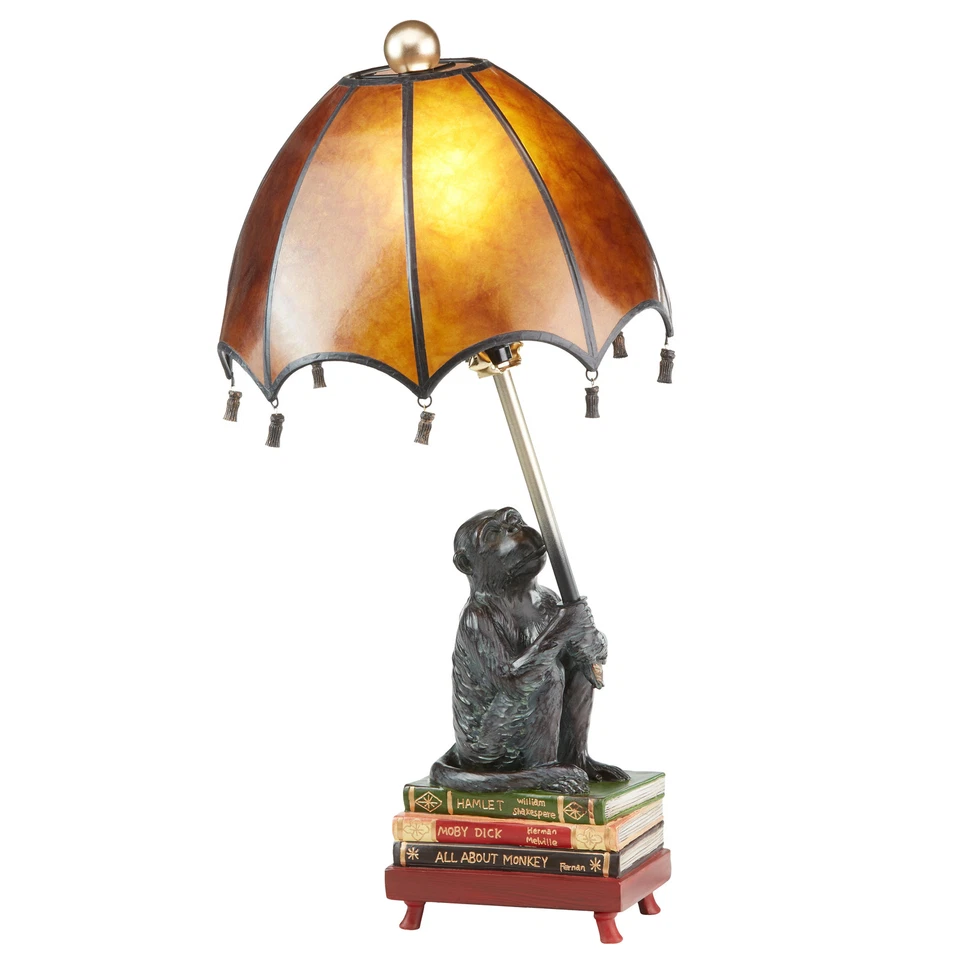 21.75"H Intellectual Monkey Table Lamp - 11"L x 11"W x Orange 11"L x 11"W x 21.7 - Image 2 of 4