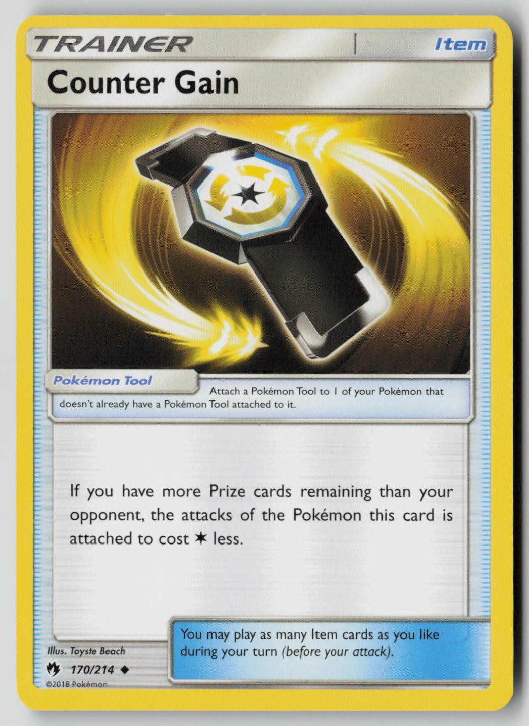 Counter Gain 170/214 Uncommon Lost Thunder Pokemon NM