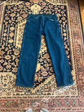 Wrangler Men's Vintage Jeans Made In The USA Turquoise Blue 32x28 (Tag 34x30)