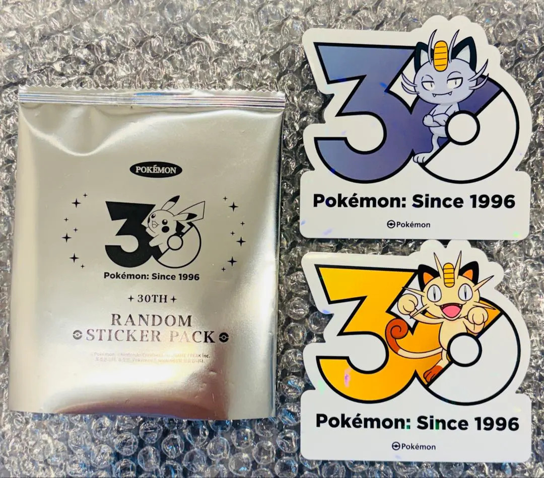 Pokemon 30th Anniversary Sticker Seal Set Korea Limited Official