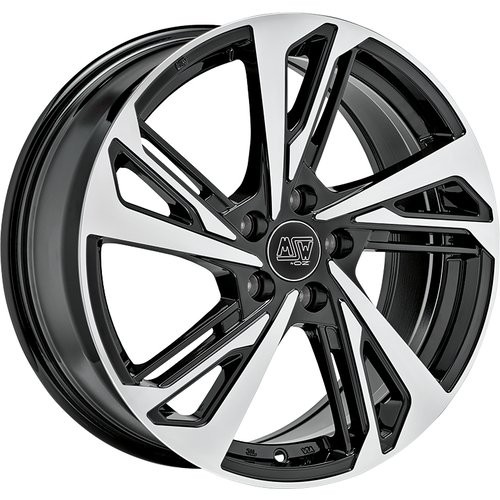 CERCHIO LEGA 7,5J17 5X108 44 65,10 MSW MSW 60 GLOSS BLACK FULL POLISHED - Foto 1 di 2