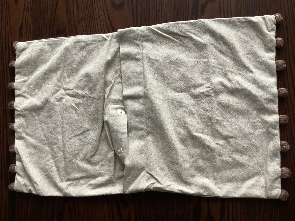 Capa de travesseiro lombar Pottery Barn bordada 16 x 26" Ação de Graças nova com etiquetas - Imagem 2 de 2