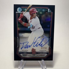 2026 Bowman Deniel Ortiz 1st Chrome Auto BLACK Refractor /10 Prospect Cardinals