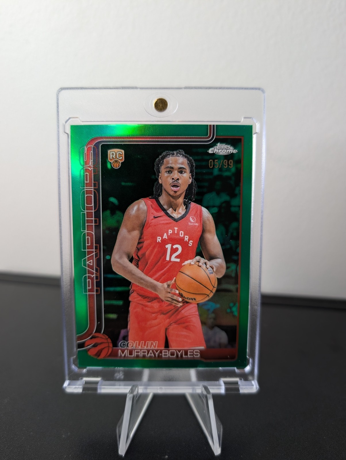 Collin Murray-Boyles 2025-26 Topps Chrome #259 True Green Refractor RC #'d /99