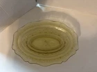 VTG FEDERAL YELLOW AMBER DEPRESSION GLASS MADRID  SERVING DISH BOWL