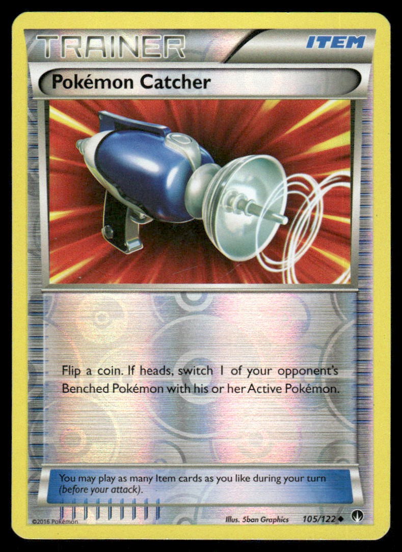 Pokemon Catcher Reverse Holo Uncommon XY - BREAKpoint 105/122 LP