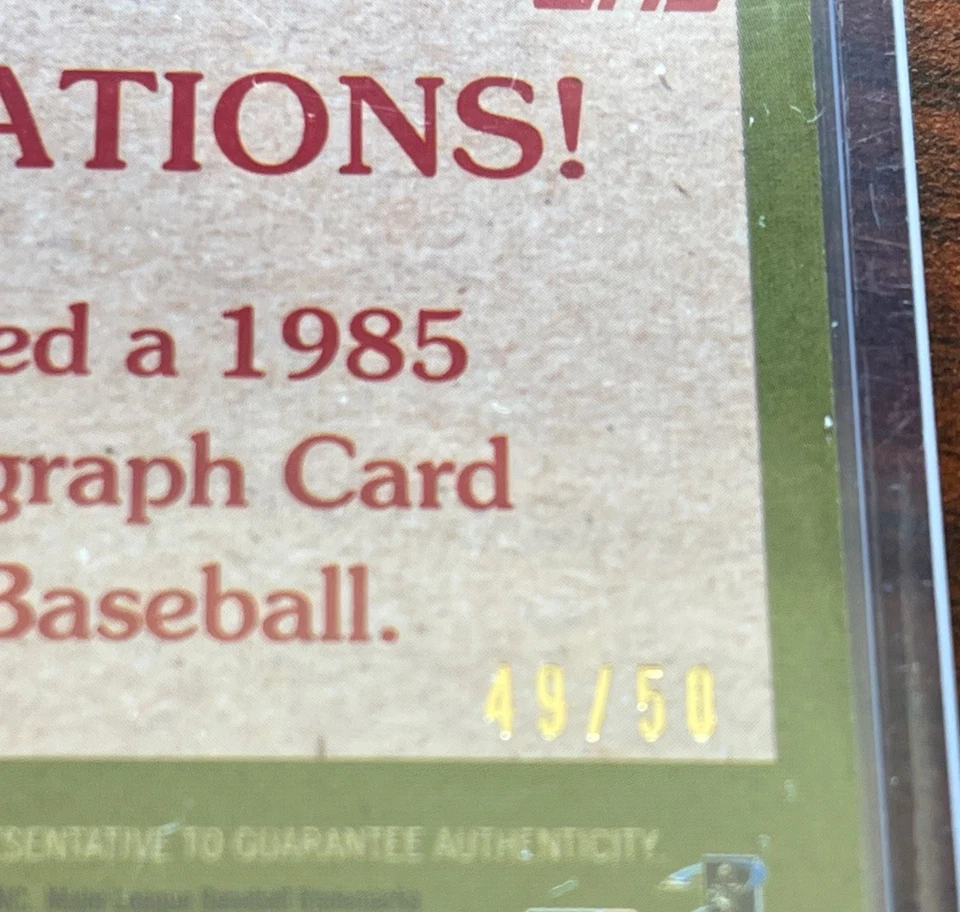 2020 Luis Robert Topps Anniversary Gold 1985 On-card Auto RC #’d /50 - Sealed! - Image 3 of 3