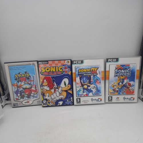 4x Sonic the Hedgehog PC CD-ROM Games Heroes, R, Mega Collection ...