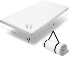 Organic Cotton Toddler Mattress Topper Ventilated 2-Inch Memory Foam CertiPUR-US