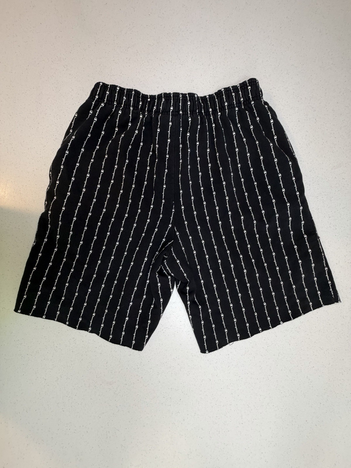 Champion Men's Black White Striped Elastic Waist Casual Shorts XL