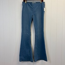 Free People We the Free Boho Festival Pull On Flare Jeans Women Size 30 Hippie