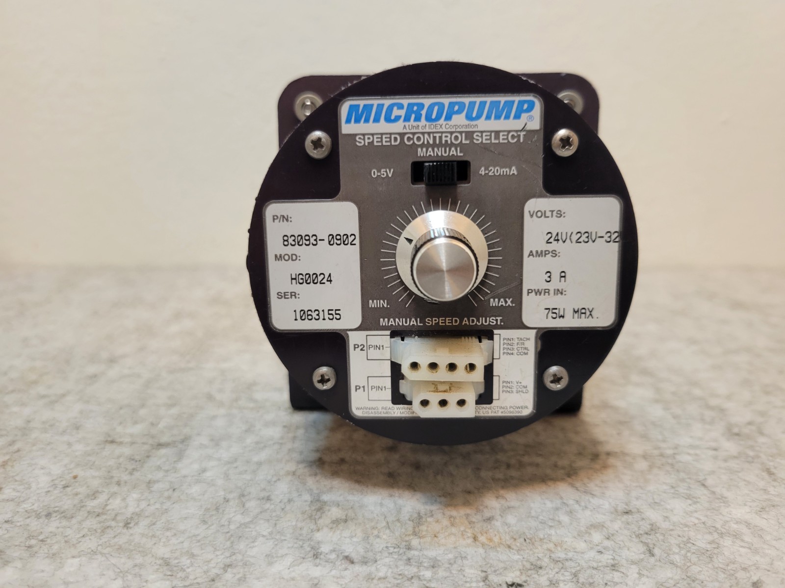 MICROPUMP HG0024 INTEGRAL PUMP SPEED CNTL W/L21876 PUMP GEARHEAD 83093-0902.