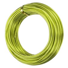 9 Gauge 3mm Aluminum Wire 32.8 Ft 10m Bendable Metal Wire, Lime Green