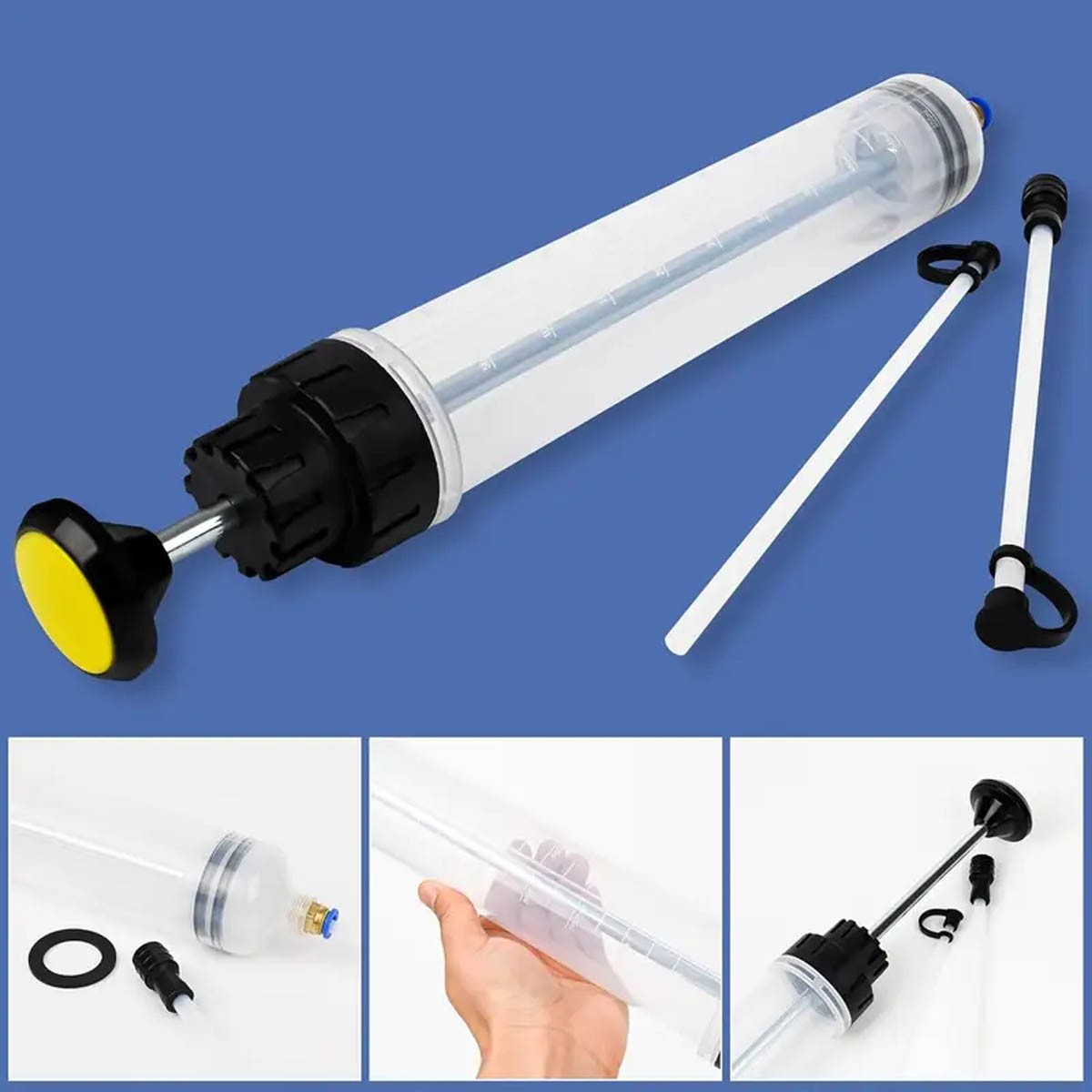 200cc Oil Suction Filler Fluid Transfer Syringe Gun Pump Extractor Tool