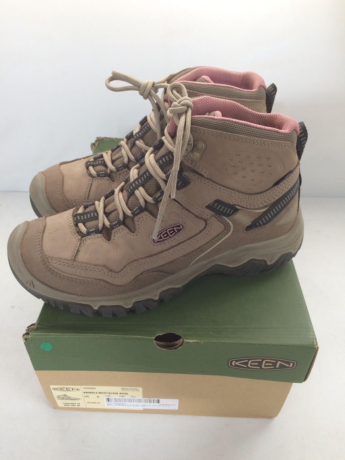 Stivali da trekking da donna molto buoni Keen Targhee IV Mid WP Brindle Nostalgia Rose con