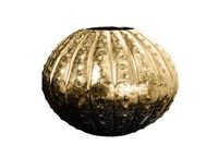 Vase Metall Rund Ø 30 Cm Hammerschlag In Gold Handarbeit Dekovase Blumenvase