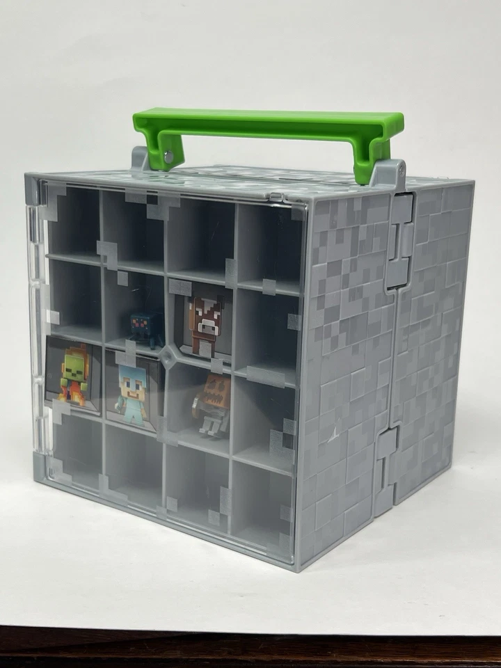 Minecraft mini boneco armazenamento figuras de abóbora e aranha 32 slots conjunto de jogo - Imagem 2 de 4