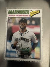 2026 Topps Heritage #240 Julio Rodriguez Deckle Edge Seattle Mariners