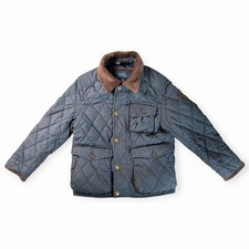 Polo Ralph Lauren Jacket Boys 5 Blue Quilted Barn Chore Coat Corduroy Collar