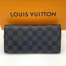 Louis Vuitton Damier Graphite Portefeuille Brazza Long Wallet From Japan
