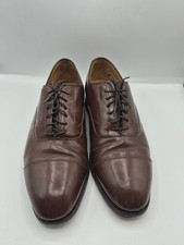Johnston Murphy Optima Men 9 D Brown Leather Cap Toe Oxford Comfort Dress Shoe